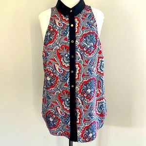 NWOT Juicy Couture 100% silk tank. No flaws/snags/stains. Hardware new. Button